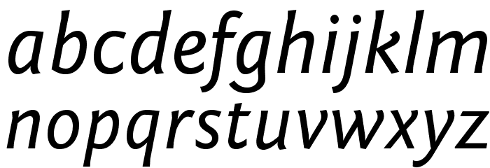Fontin Sans Italic Font LOWERCASE