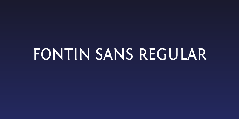 Fontin Sans Regular Social Header