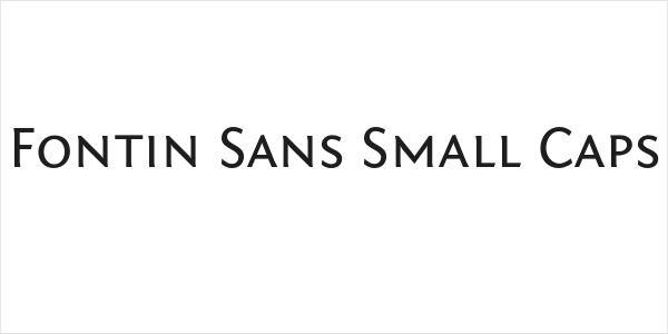 Fontin Sans Small Caps Logo