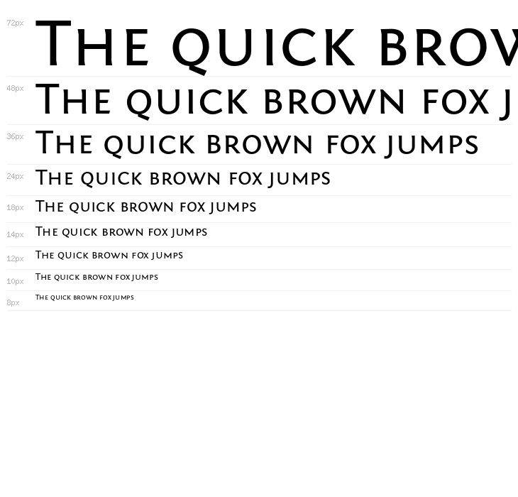 Fontin Sans Small Caps Waterfall