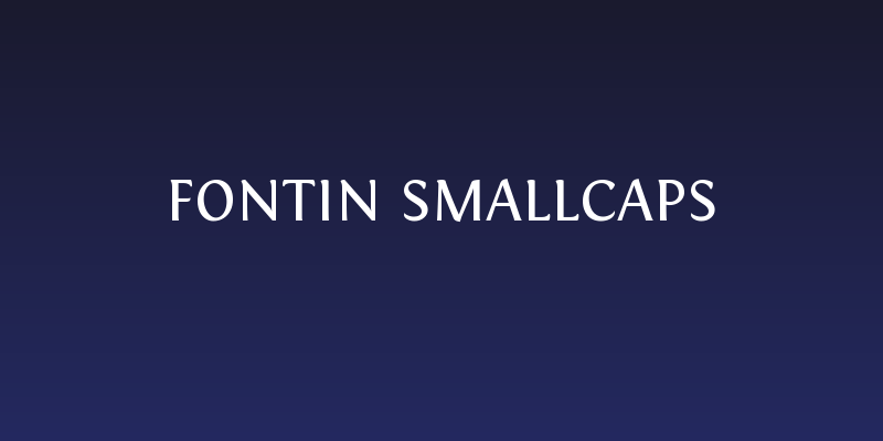 Fontin SmallCaps Social Header