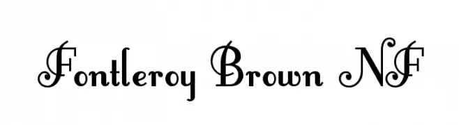 Fontleroy Brown NF  フリーフォントのダウンロード