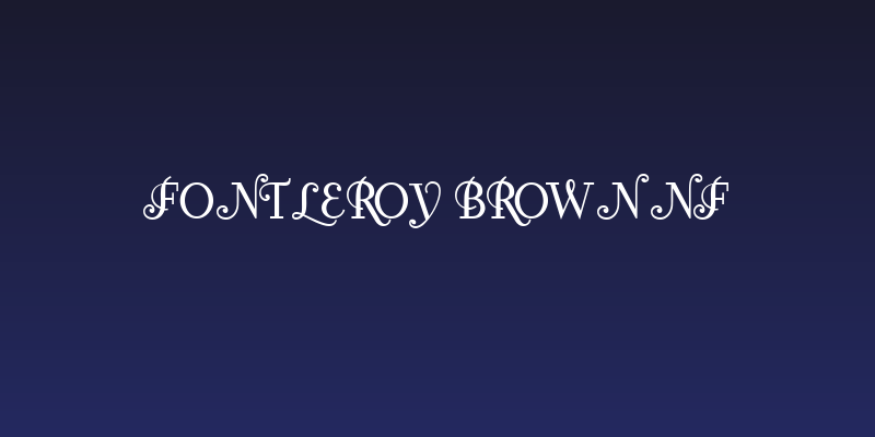 Fontleroy Brown NF Social Header