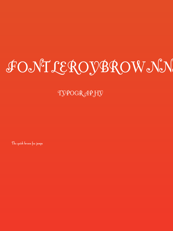 FontleroyBrownNF Poster