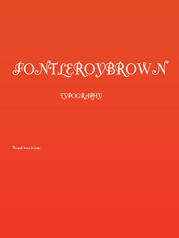 FontleroyBrown Poster