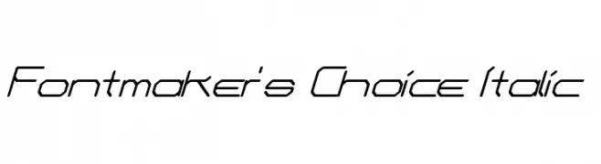 Fontmaker's Choice Italic  Скачать бесплатные шрифты