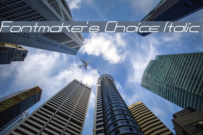 Fontmaker's Choice Italic Font examples