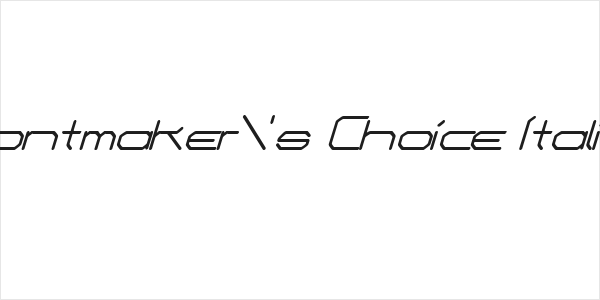 Fontmaker's Choice Italic Logo