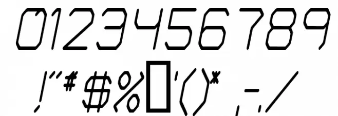 Fontmaker's Choice ThinItalic Font OTHER CHARS