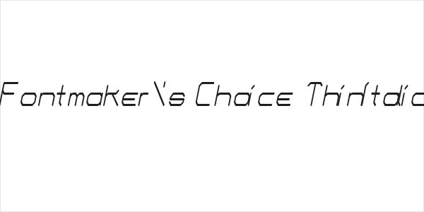 Fontmaker's Choice ThinItalic Logo