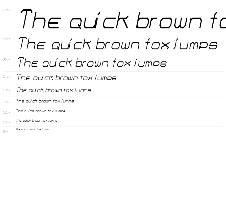 Fontmaker's Choice ThinItalic Waterfall