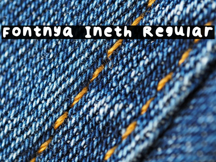 Fontnya Ineth Regular Шрифта examples