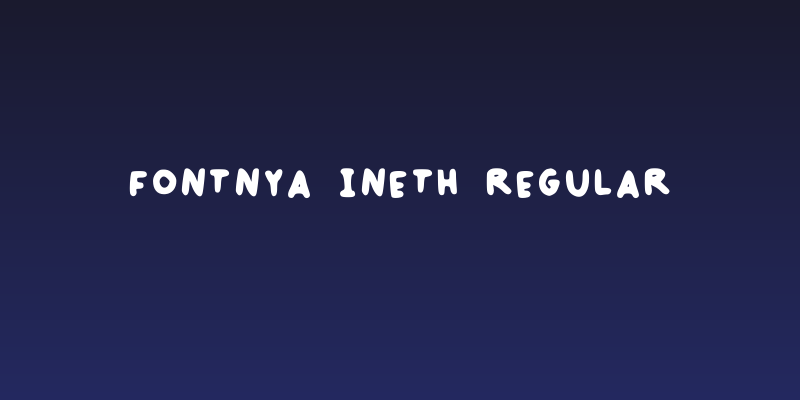 Fontnya Ineth Regular Social Header