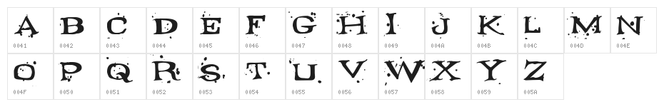 Fontocide Character Map