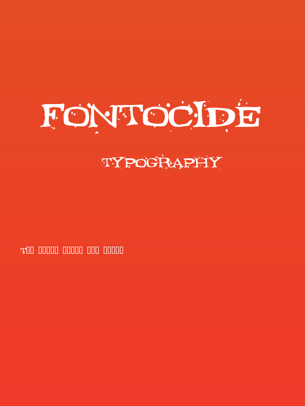 Fontocide Poster