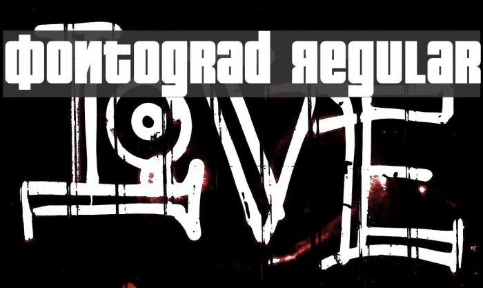 Fontograd Regular Font examples