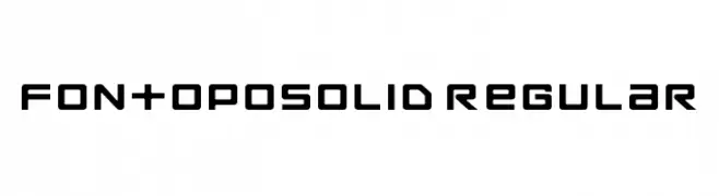FontopoSOLID Regular  नि: शुल्क फ़ॉन्ट्स डाउनलोड