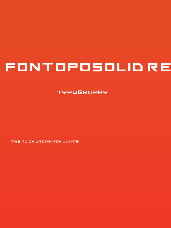 FontopoSOLID Regular Poster