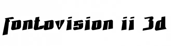 Fontovision II 3D  Frei Schriftart Herunterladen