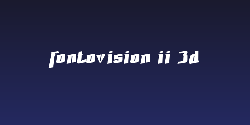 Fontovision II 3D Social Header