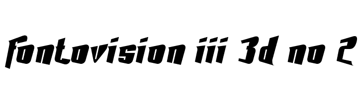 Fontovision III 3D no 2 Font