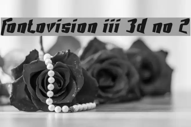 Fontovision III 3D no 2 Font examples