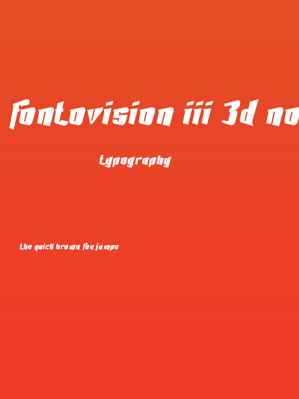 Fontovision III 3D no 2 Poster