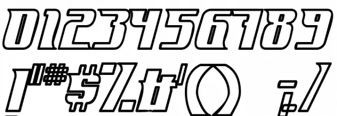 Fontovision IV outline Font OTHER CHARS