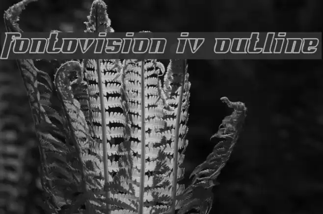 Fontovision IV outline Font examples