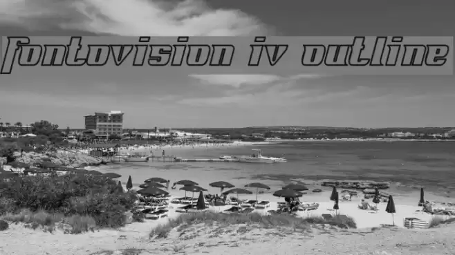 Fontovision IV outline Font examples