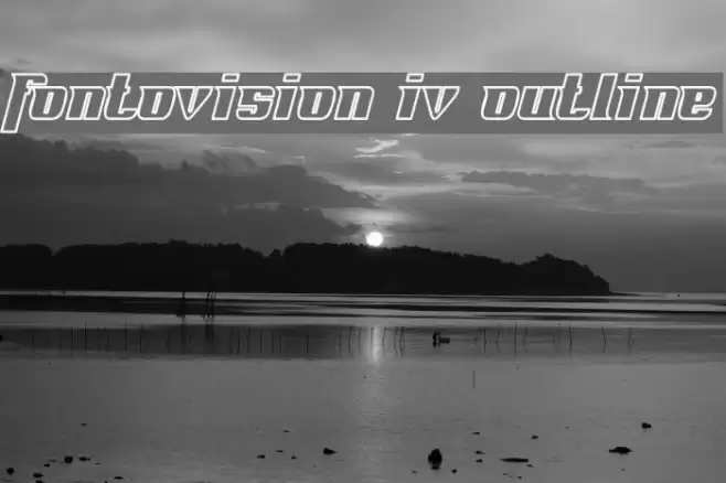 Fontovision IV outline Font examples