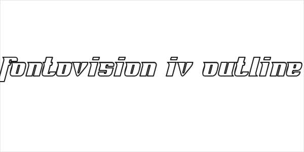 Fontovision IV outline Logo