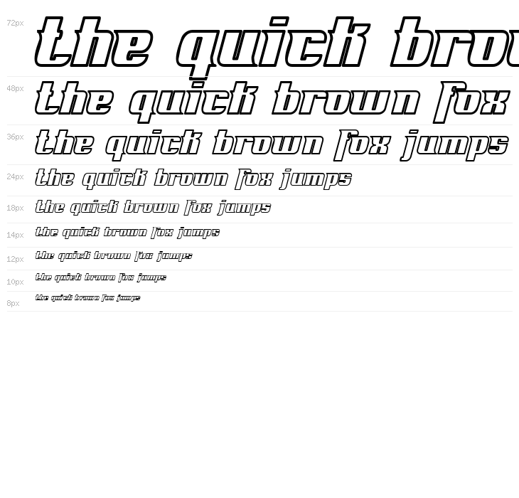 Fontovision IV outline Waterfall