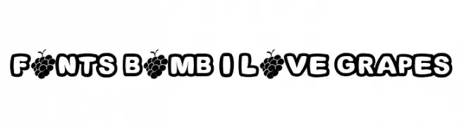 Fonts Bomb I love grapes  font caratteri gratis