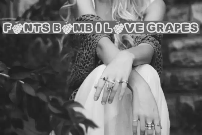 Fonts Bomb I love grapes フォント examples