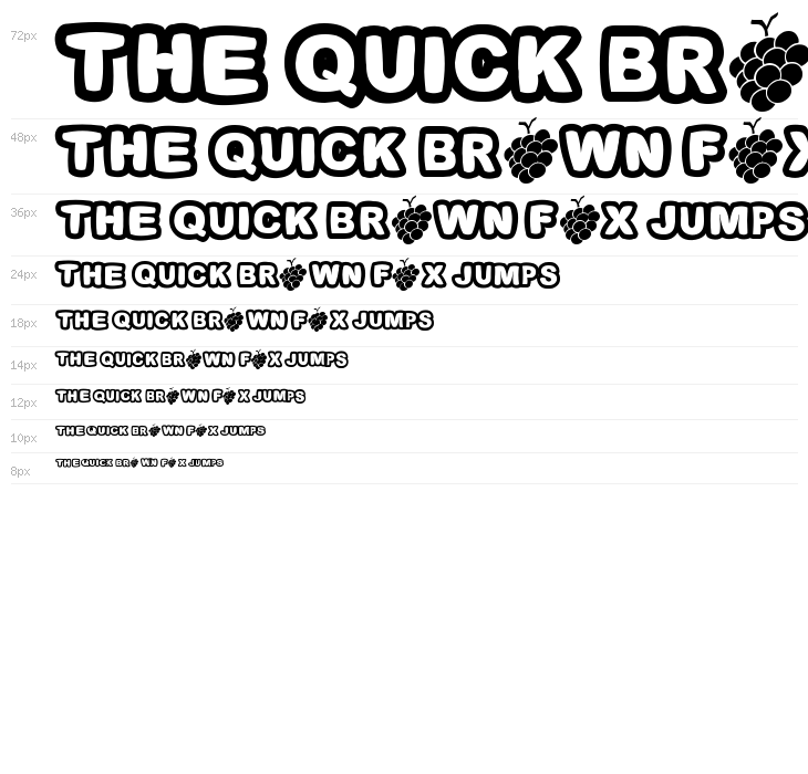 Fonts Bomb I love grapes Waterfall