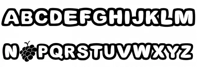 Fonts Bomb I love grapes フォント 小文字