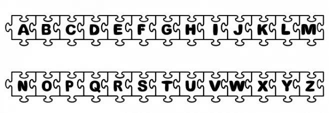 Fonts Bomb JiGSAW خط أحرف كبيرة