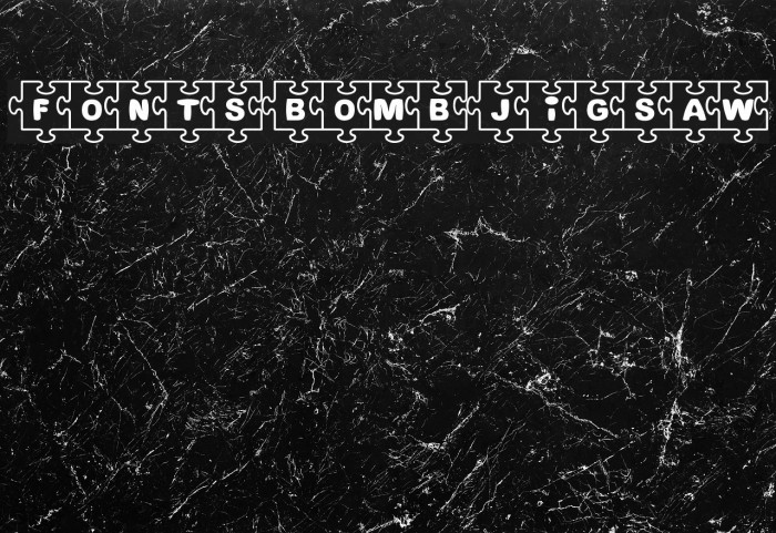 Fonts Bomb JiGSAW Font examples