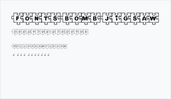 Fonts Bomb JiGSAW Business Card