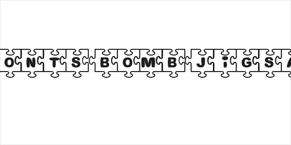 Fonts Bomb JiGSAW Logo
