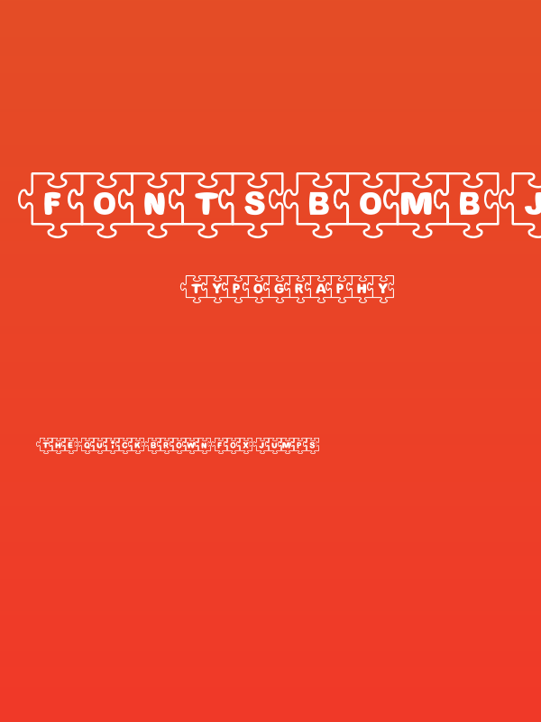 Fonts Bomb JiGSAW Poster