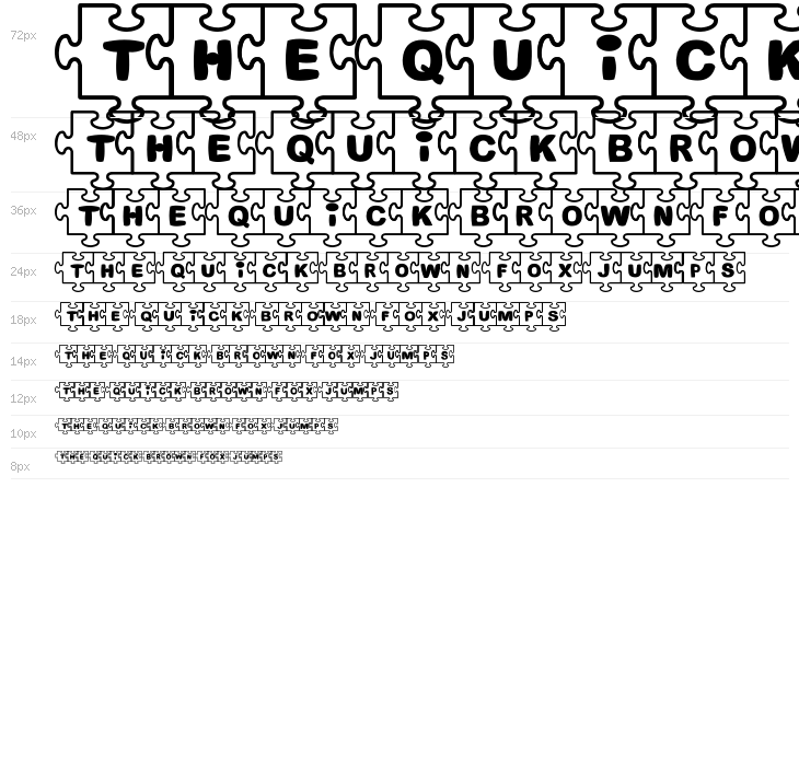 Fonts Bomb JiGSAW Waterfall