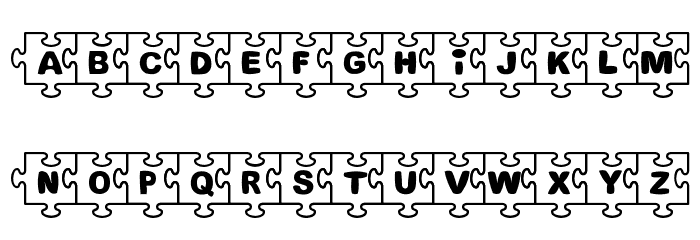 Fonts Bomb JiGSAW Font LOWERCASE