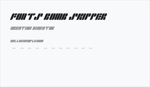 Fonts Bomb Skipper Business Card