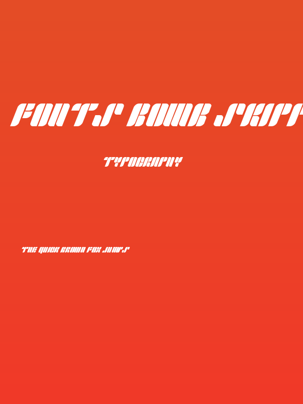 Fonts Bomb Skipper Poster