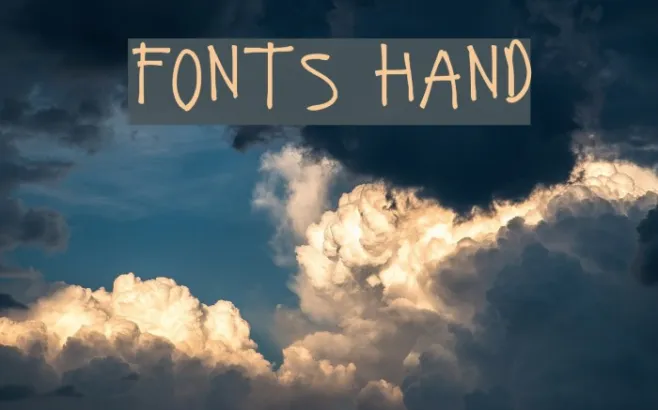 Fonts Hand Example 2