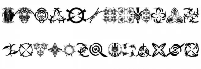 FontsVectorAncientSymbol Polices MAJUSCULES