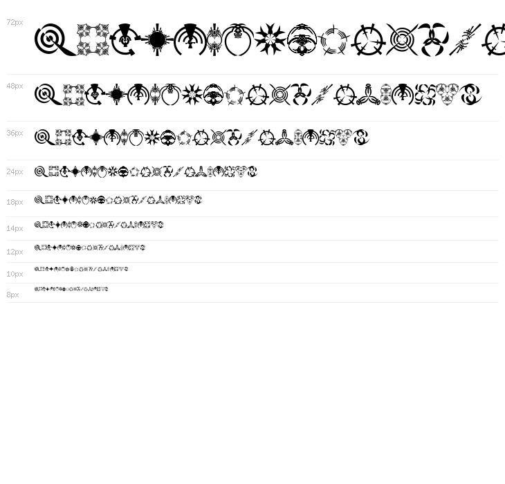 FontsVectorAncientSymbol Waterfall