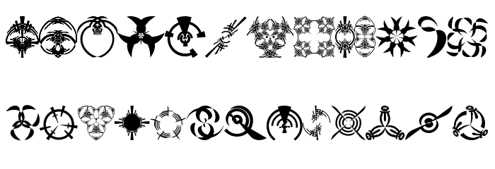 FontsVectorAncientSymbol Font LOWERCASE